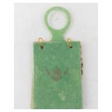 Name-Number Directory Binder With Alphabetical Tabs - Vintage Green Celluloid