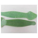 Celluloid Shoe Horns - Green (Lot of 2)