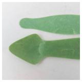 Celluloid Shoe Horns - Green (Lot of 2)