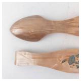 Celluloid Shoe Horns - Floral Hand-Painted Design (Lot of 2)