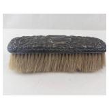 Sterling Silver Clothes Brush with Ornate Repoussé Floral Top - Victorian/Edwardian Era