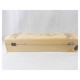Antique Manicure Set in Ivory Colored Box with Engraved Metal Tools