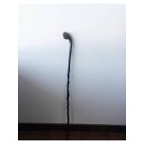 Walking Cane with Crook Handle - Charred Rustic Walking Stick