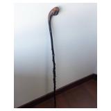 Walking Cane with Crook Handle - Charred Rustic Walking Stick