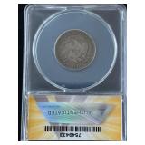 1877-CC Liberty Seated Quarter ANACS G4