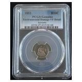 1853 Liberty Seated Half Dime PCGS VF Detail Arrow at Date