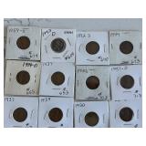 Lincoln Wheat and Memorial Cents