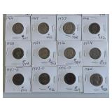 Jefferson Nickels Includes Silver War Nickels