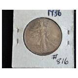 1936 Walking Liberty Half Dollar