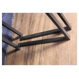 Set of 2 Modern Bar Stools with White Fabric and Metal Frame