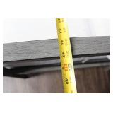 Gray Outdoor Patio Loveseat with White Cushions