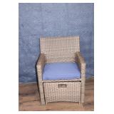 5-Piece Wicker Patio Set with Cushions