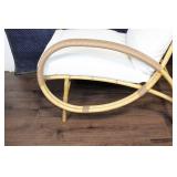 Bamboo Lounge Chair and Ottoman Set with Cushions