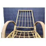Bamboo Lounge Chair and Ottoman Set with Cushions