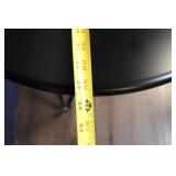 Set of 2 Black Metal Patio Chairs with Small Round Table