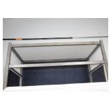 Outdoor Metal Canopy Sofa with Cushions