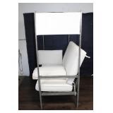 Outdoor Metal Canopy Sofa with Cushions