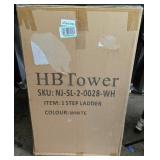 HB Tower 2 Step Ladder White $42.99 Retail - Brand New