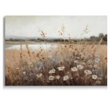 Wildflower Printed Canvas 24" x 16" $34.99 Retail - Brand New