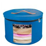 Round Storage Container Navy Blue - Brand New