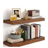 Floating Shelves Brown 24" W 8" Deep 2 Pack $49.99 Retail - Brand New