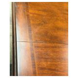 Oval Dining Table with Turned Legs - 2 Additional Table Leafs and Table Top Protector