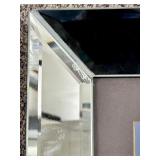 Mirrored Frame with Blue & White Porcelain Vase Print - Framed Wall Decor