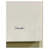 Blue & White Ginger Jar Floral Painting on Canvas by Ihaki