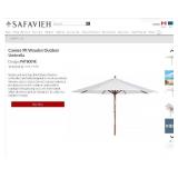 Safavieh Cannes 9ft Wooden Outdoor Umbrella PAT8009E