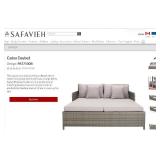 Safavieh Cadeo Daybed PAT7500B - Outdoor Wicker Daybed with Cushions for Patio & Pool