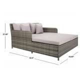 Safavieh Cadeo Daybed PAT7500B - Outdoor Wicker Daybed with Cushions for Patio & Pool