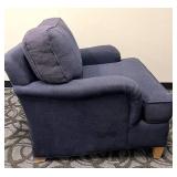 Lexington Upholstery Armchair - Made in USA - Blue Fabric