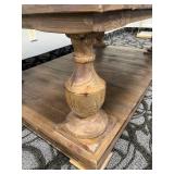 Brooklyn Coffee Table - Rustic Solid Wood with Turned Pedestal Legs