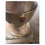 Brooklyn Coffee Table - Rustic Solid Wood with Turned Pedestal Legs