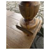 Brooklyn Coffee Table - Rustic Solid Wood with Turned Pedestal Legs
