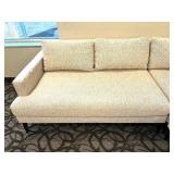 West Elm Sectional Sofa with Chaise - Beige Upholstery