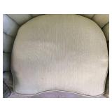 Vintage Green Velvet Armchair & Carved Wood Trim - Rococo Style