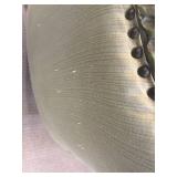 Vintage Green Velvet Armchair & Carved Wood Trim - Rococo Style