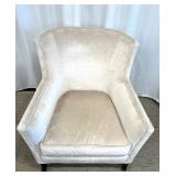 Light Ivory Velvet Club Chair
