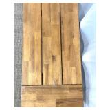 Wood Coffee Table - Rustic Industrial with Black Metal Base