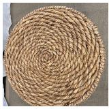 Handwoven Seagrass Round Table / Storage Basket - Natural Finish