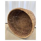 Handwoven Seagrass Round Table / Storage Basket - Natural Finish