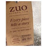 Zuomod End Table - Flower-Shaped Metal Top with Black Iron Base - Made in India