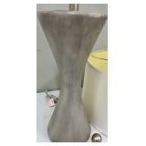 Table Lamp - Hourglass Base & White Drum Shade