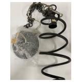 Black Iron Lantern Pendant Light and a Industrial Style Iron Swirl Light