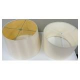 Lamp Shades - Cream Fabric - Pair
