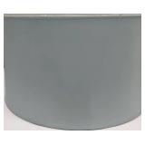 Drum Lamp Shades - Pair, Cream & Light Gray Fabric, Spider Fitter