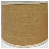 2 Lampshades - Burlap Drum