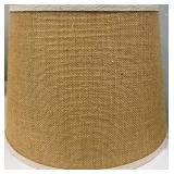2 Lampshades - Burlap Drum