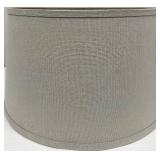 Fabric Drum Lampshades - Grey & Taupe, Spider Fitter